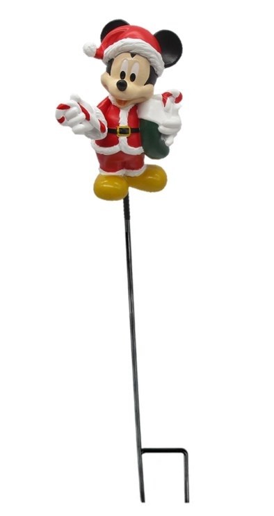 Garden stake metal/resin Christmas Mickey 38cm