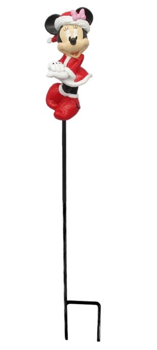 Garden stake metal/resin Christmas Minnie 38cm