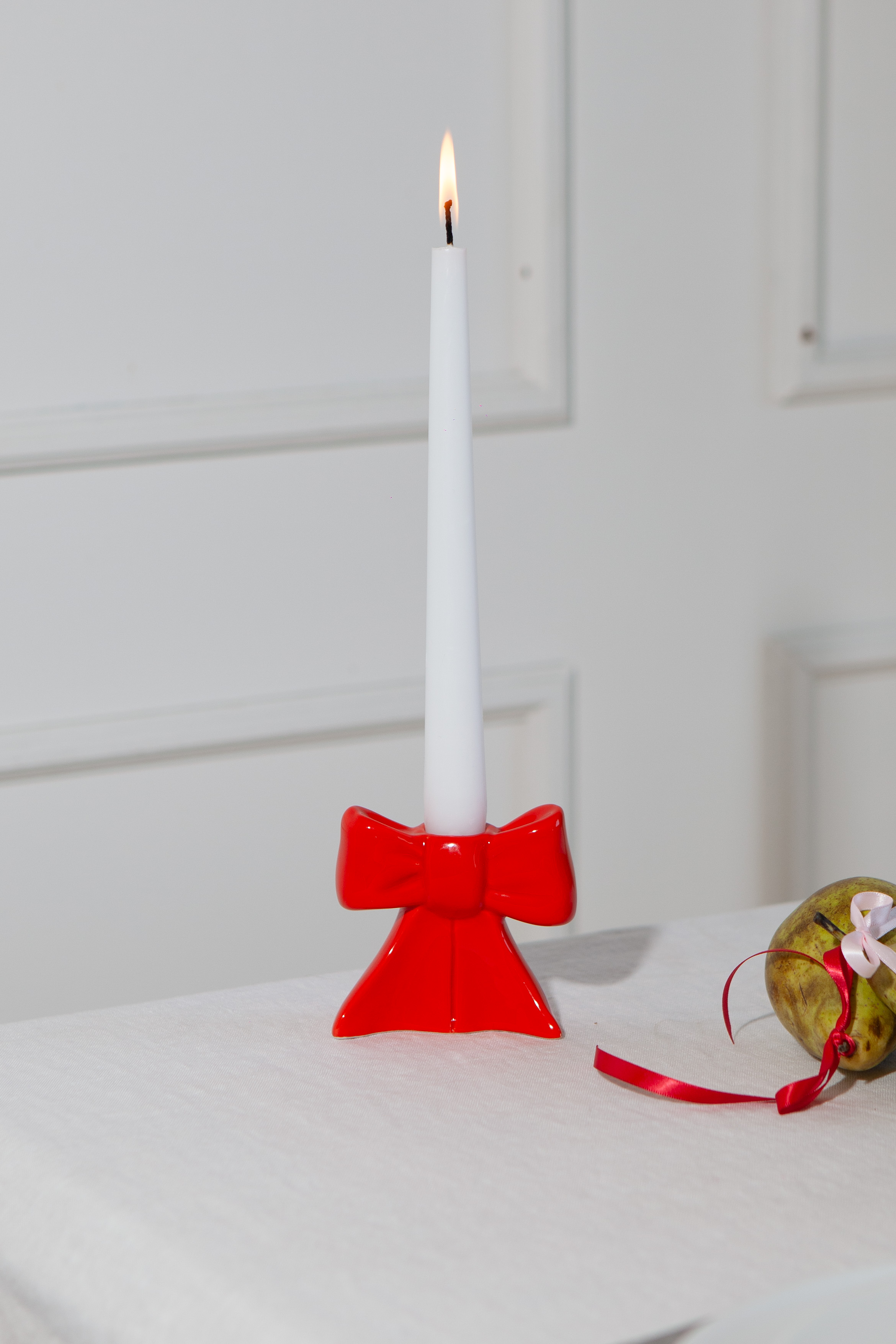 Bow Collection | Κηροπήγιο Small - Κόκκινο