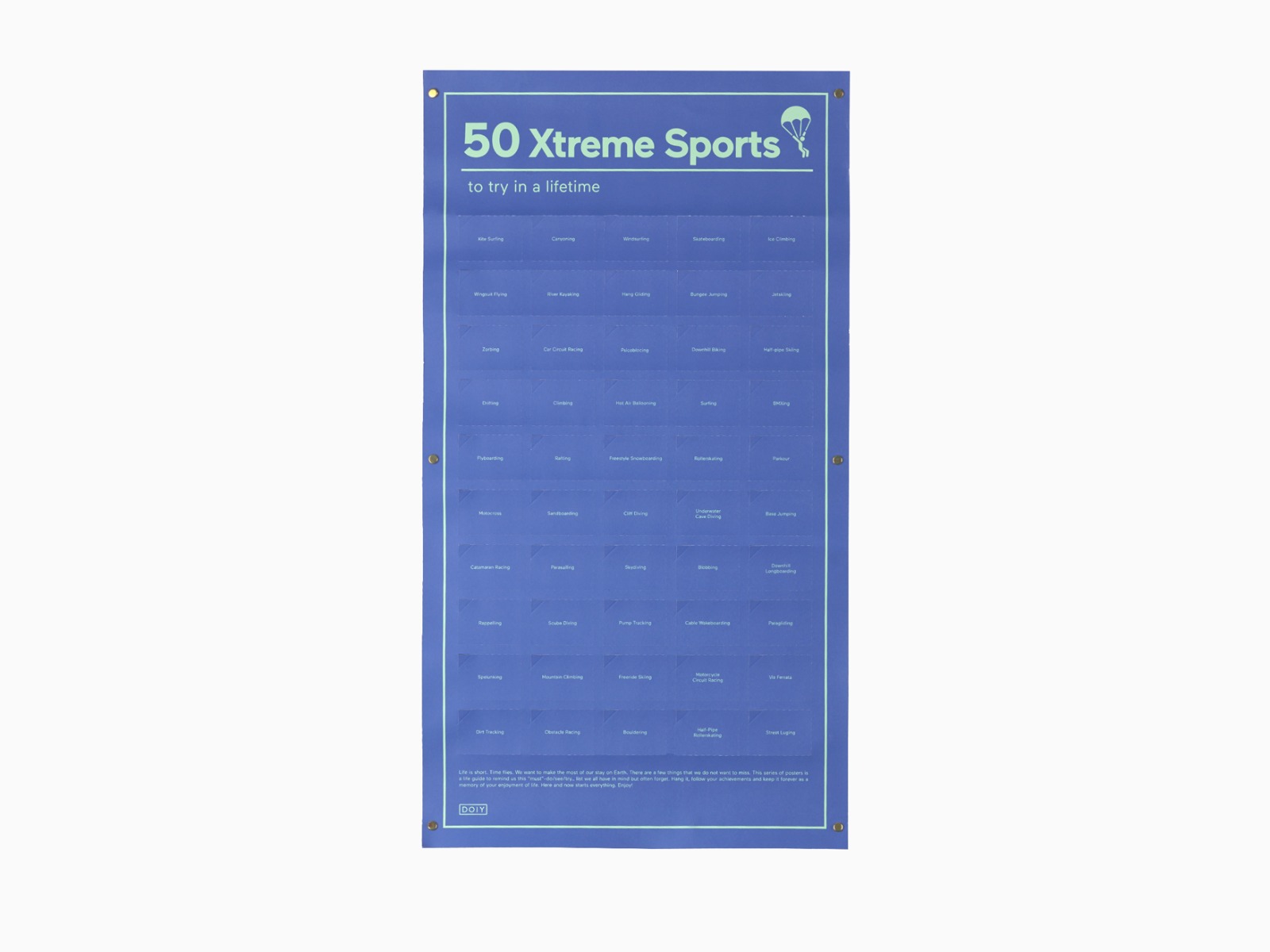 Αφίσα 50 Extreme Sports που πρέπει να δοκιμάσεις