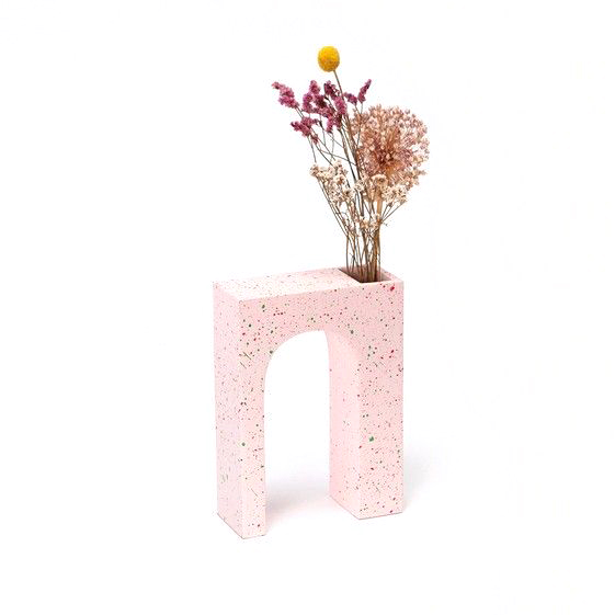 DOIY Βάζο από Ρητίνη Acquedotto 23 x 16 x 7cm - Ροζ
