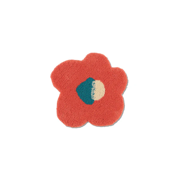 Χειροποίητο Χαλάκι Καρέκλας Flower Orange – Miyoshi Rug