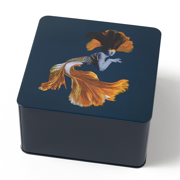 Τετράγωνο Τσίγκινο Κουτί Kiki 17,7 cm