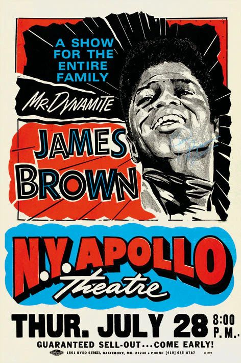 Fine Art Print Αφίσα James Brown – NY Apollo 30x40cm