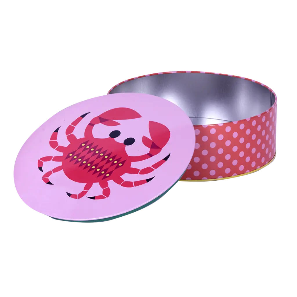 Kitsch Kitchen Στρογγυλό Κουτί Μπισκότων Sealife Crab Ø20 x 6,8 cm