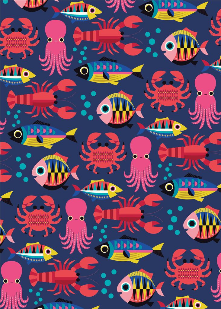 Sealife Blue Sea Βαμβακερή Πετσέτα Κουζίνας