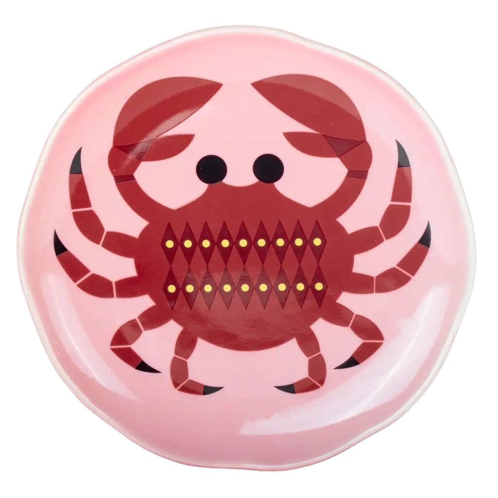 Sealife Crab Ροζ Πορσελάνινο Πιάτο 20,2 cm