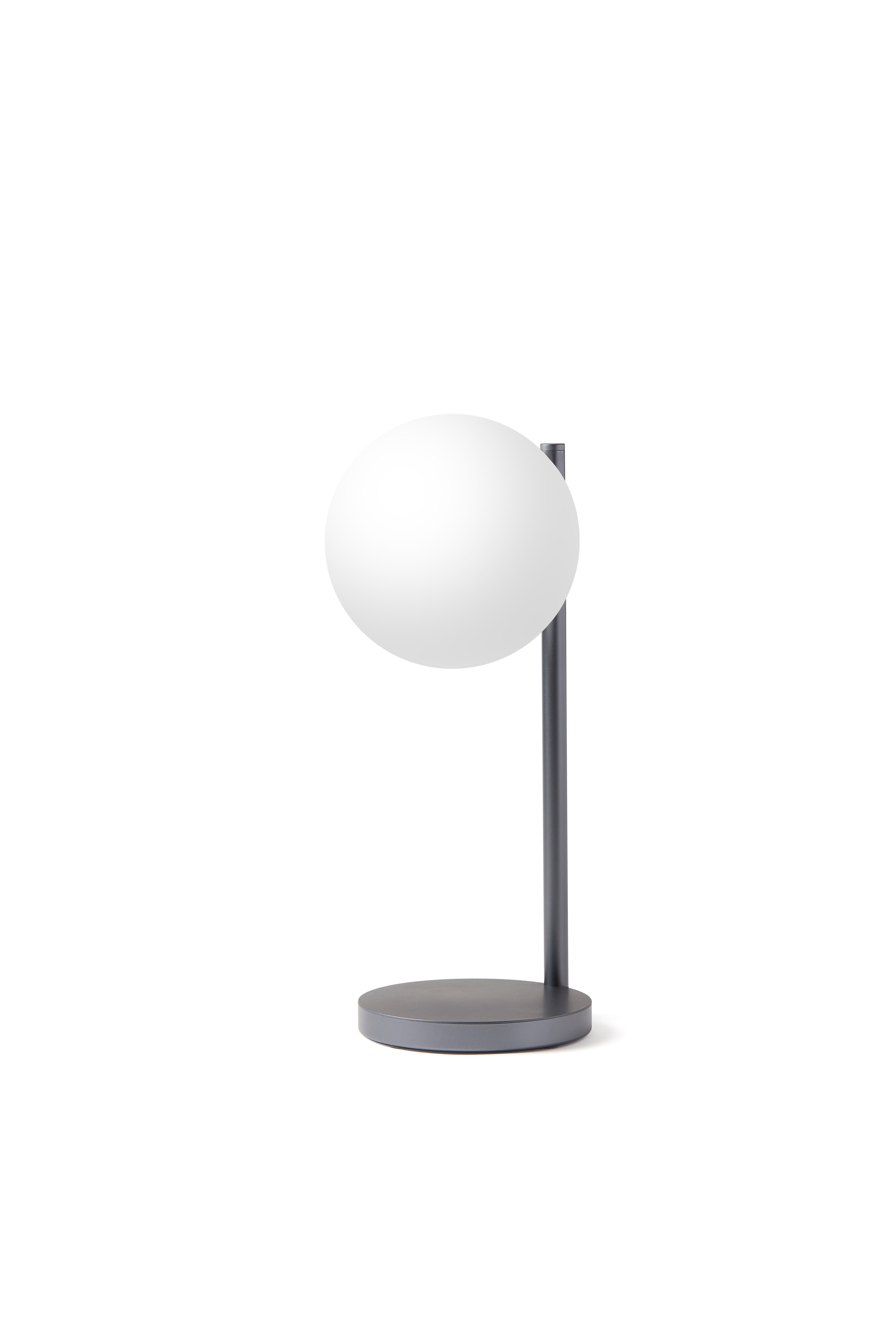 Desk lamp with Charger - LEXON® BUBBLE LAMP - Gun Metal