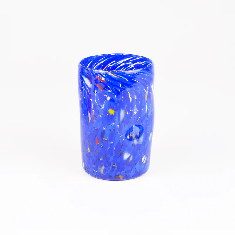 Murano Χειροποίητο Ποτήρι Go.to Spotted Blue Wavy 200ml