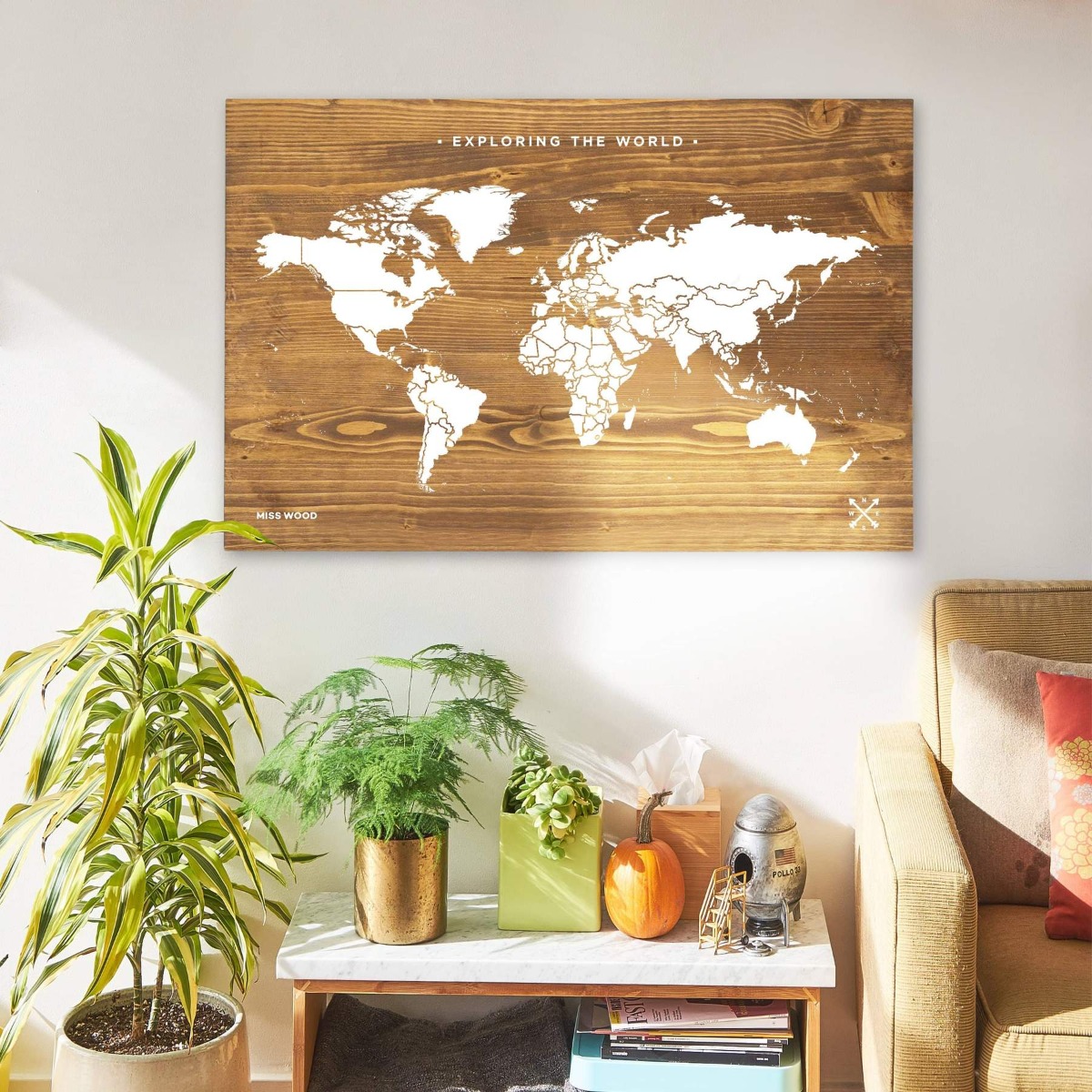 Χάρτης Woody L Ξύλινος 90 x 60 cm