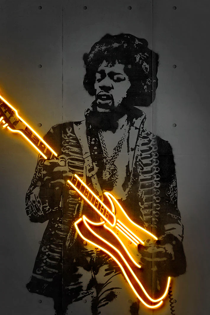 Blue Shaker Αφίσα NEON ART - Jimi Hendrix Neon - 30 x 40 cm