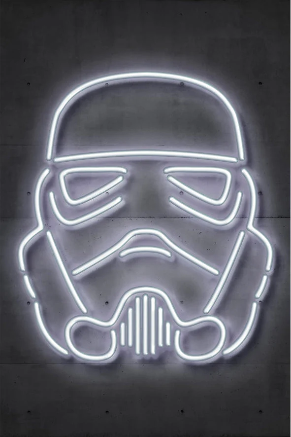 Neon Art Stormtrooper Διακοσμητικό Print 30x40cm