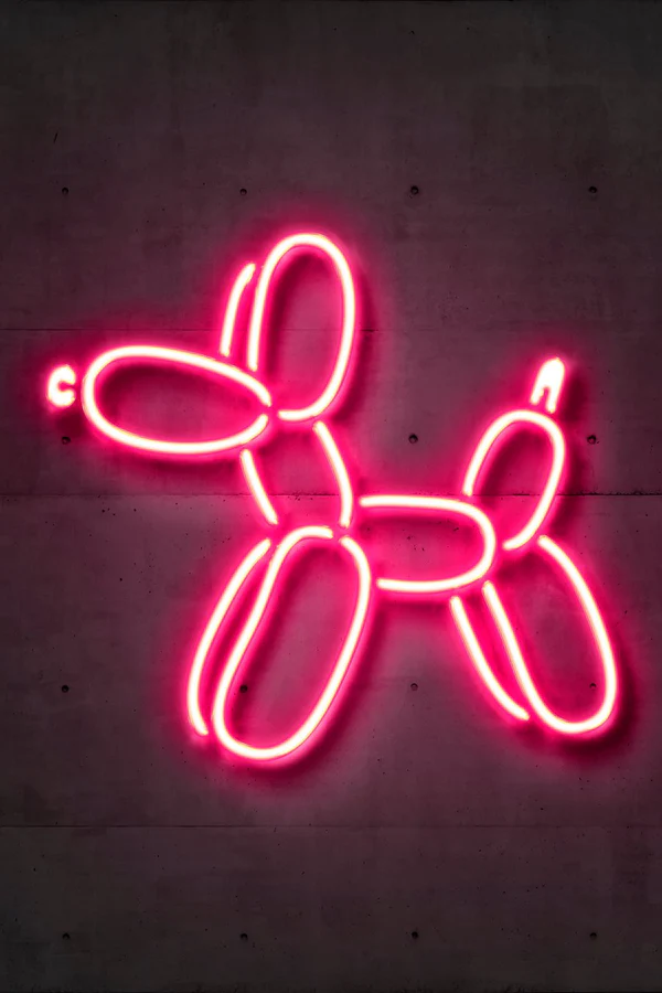Fine Art Print Αφίσα Balloon Dog Neon Art 30x40cm