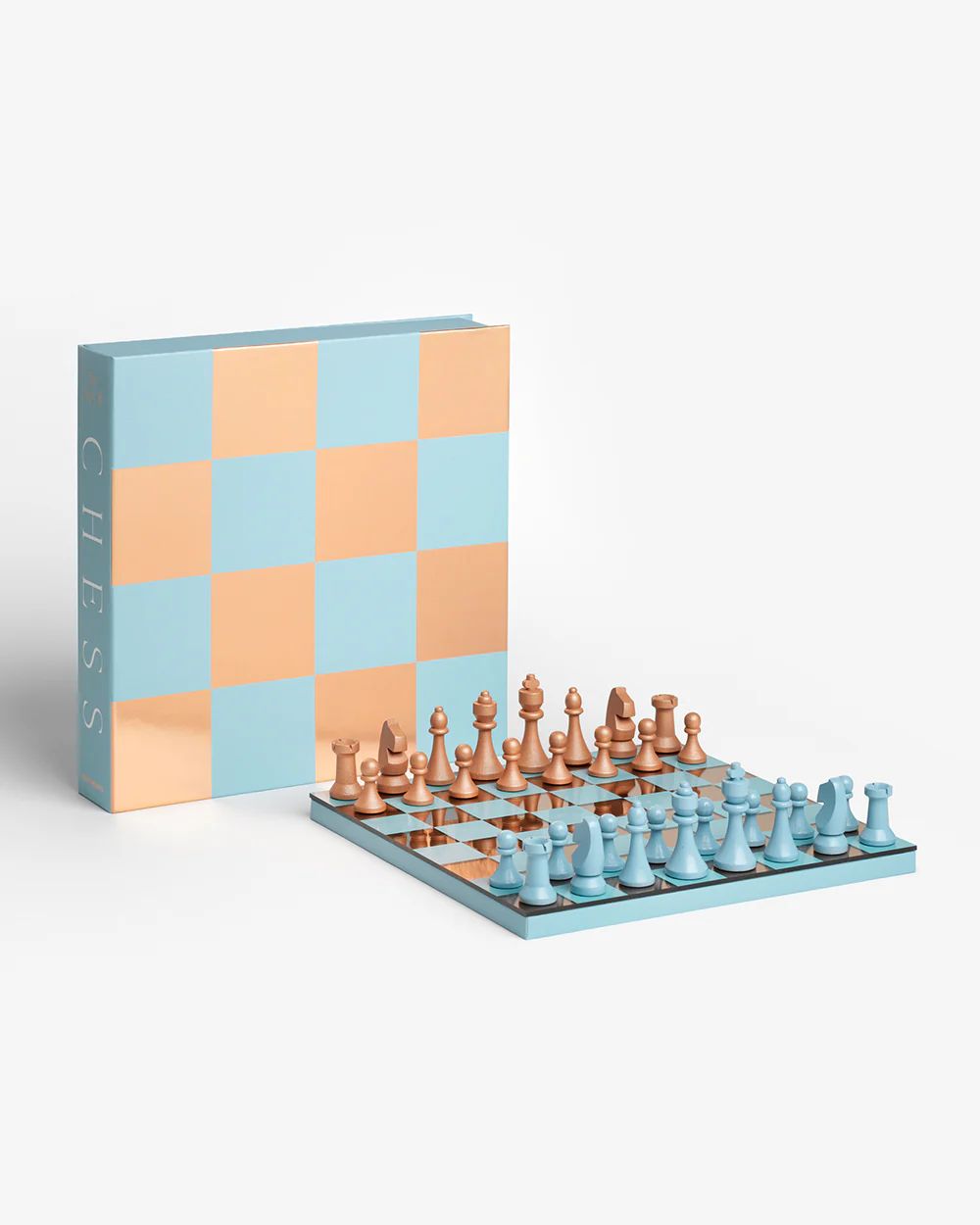 Classic - Art of Chess Mirror, Ανοιχτό Μπλε/Χάλκινο