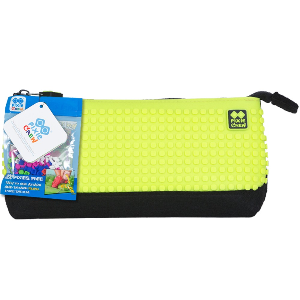 PXA-01-L05 PIXIE PENCIL CASE -BLACK/NEON YELLOW