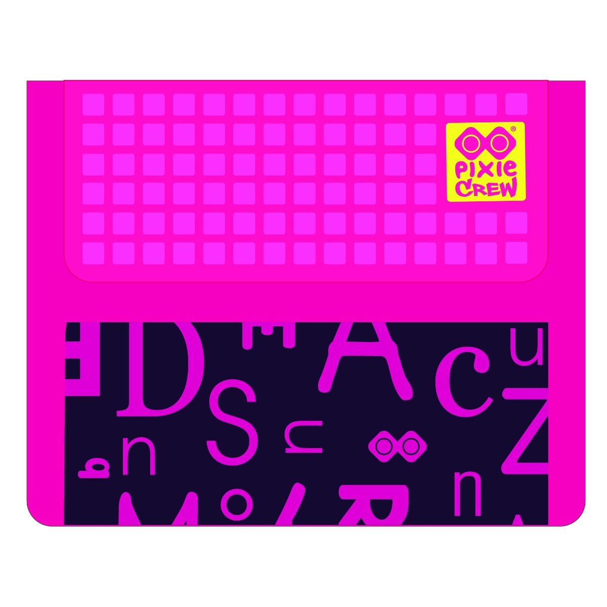 PXA-10-PURPLE ALPHABET Pixie Wallet Fuchsia Letters / Fuchsia