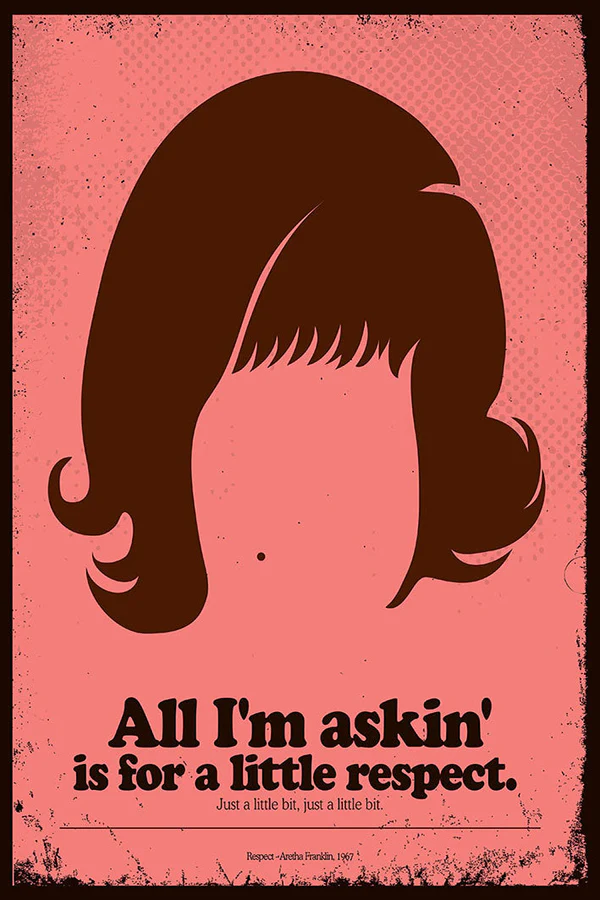 Blue Shaker Fine Art Print Αφίσα Aretha Franklin by Rafael Barletta 30x40cm