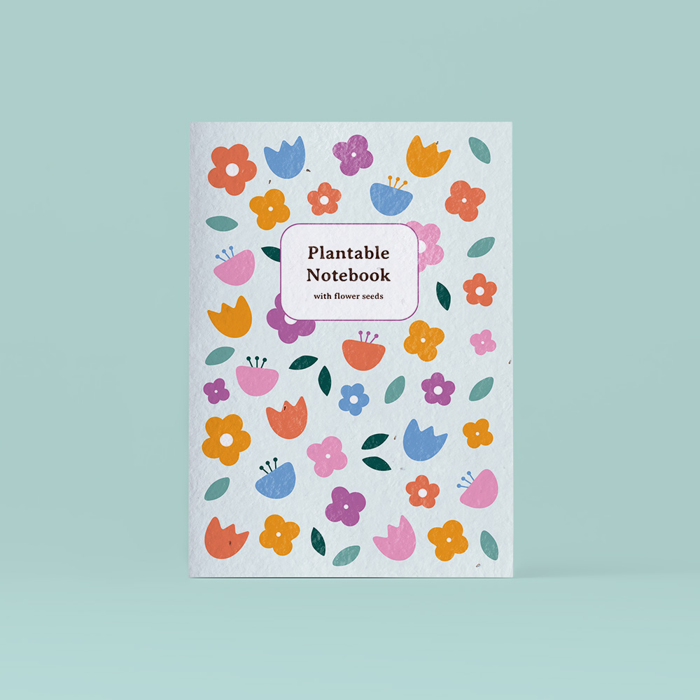 Plantable notebook with flower seeds