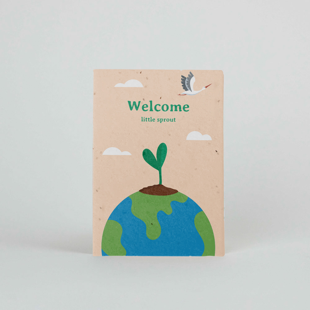 Plantable Postcard – Welcome little sprout