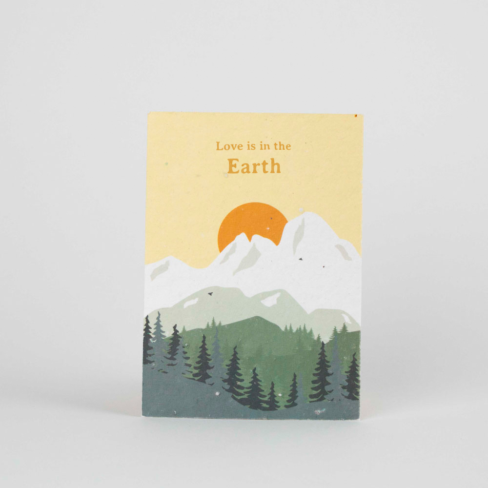 Plantable Postcard – Love is in the earth