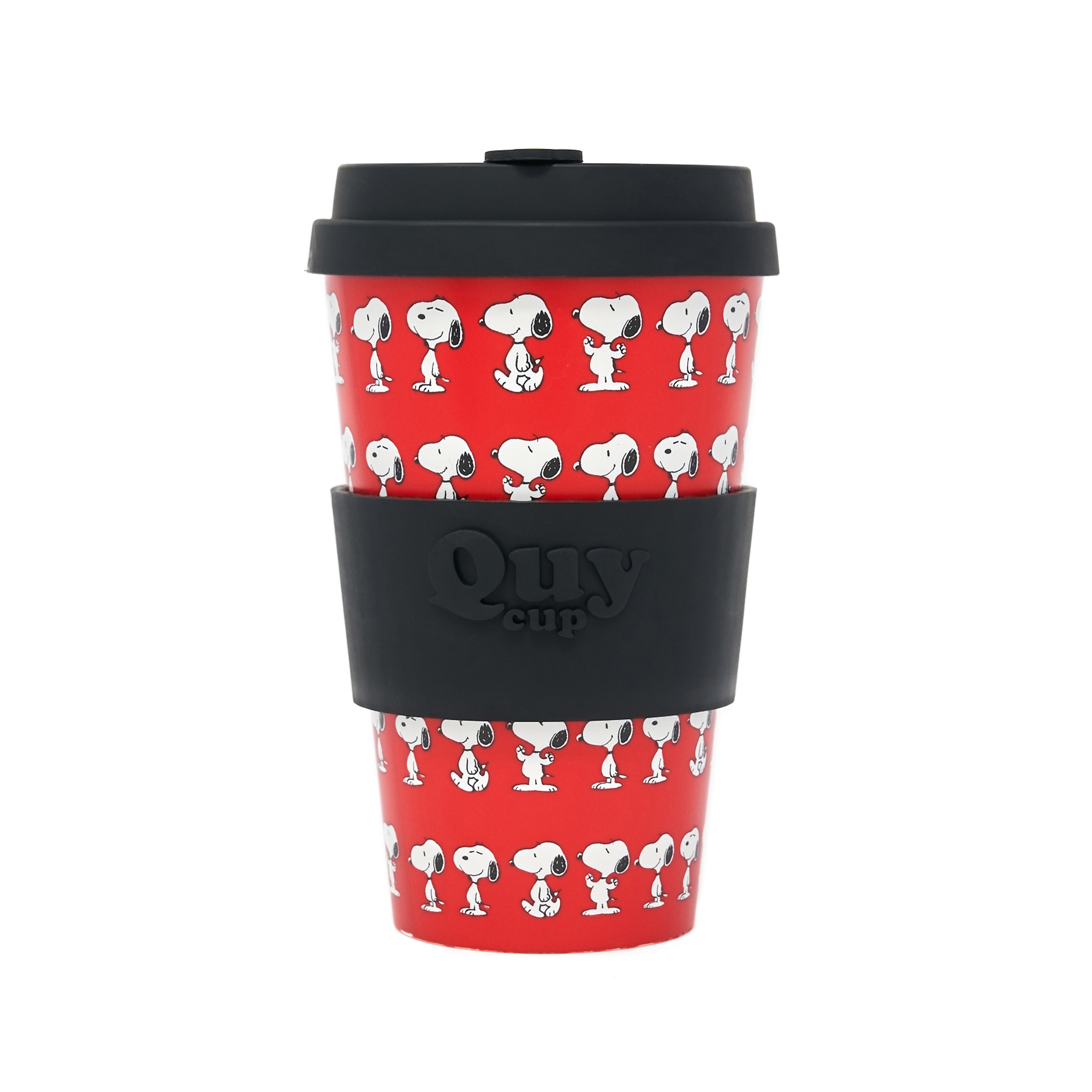 Travel Cup With Silicone Lid - Snoopy 4 - Red 400 ml