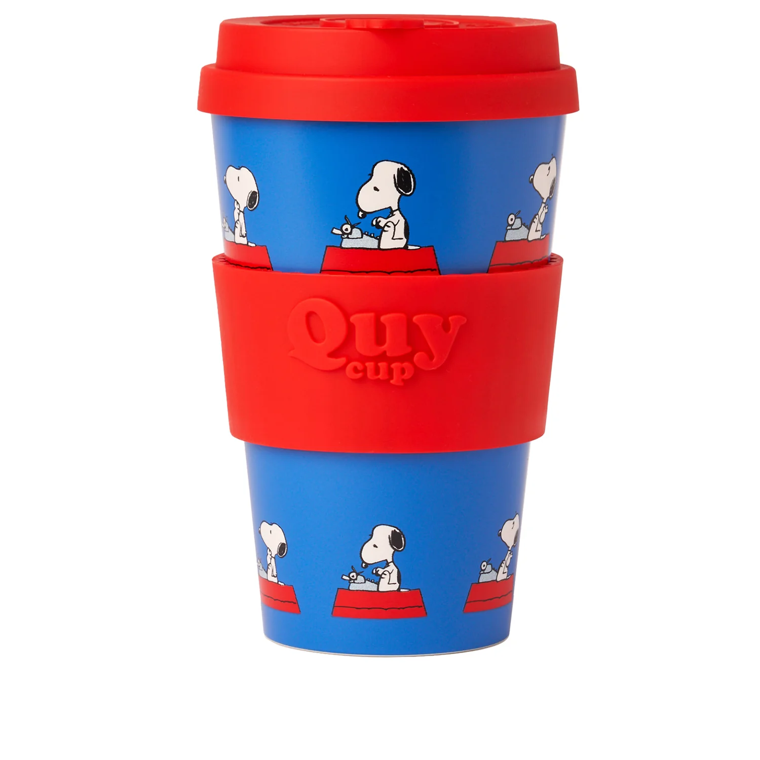 Travel Cup With Silicone Lid - Snoopy Writing 400 ml