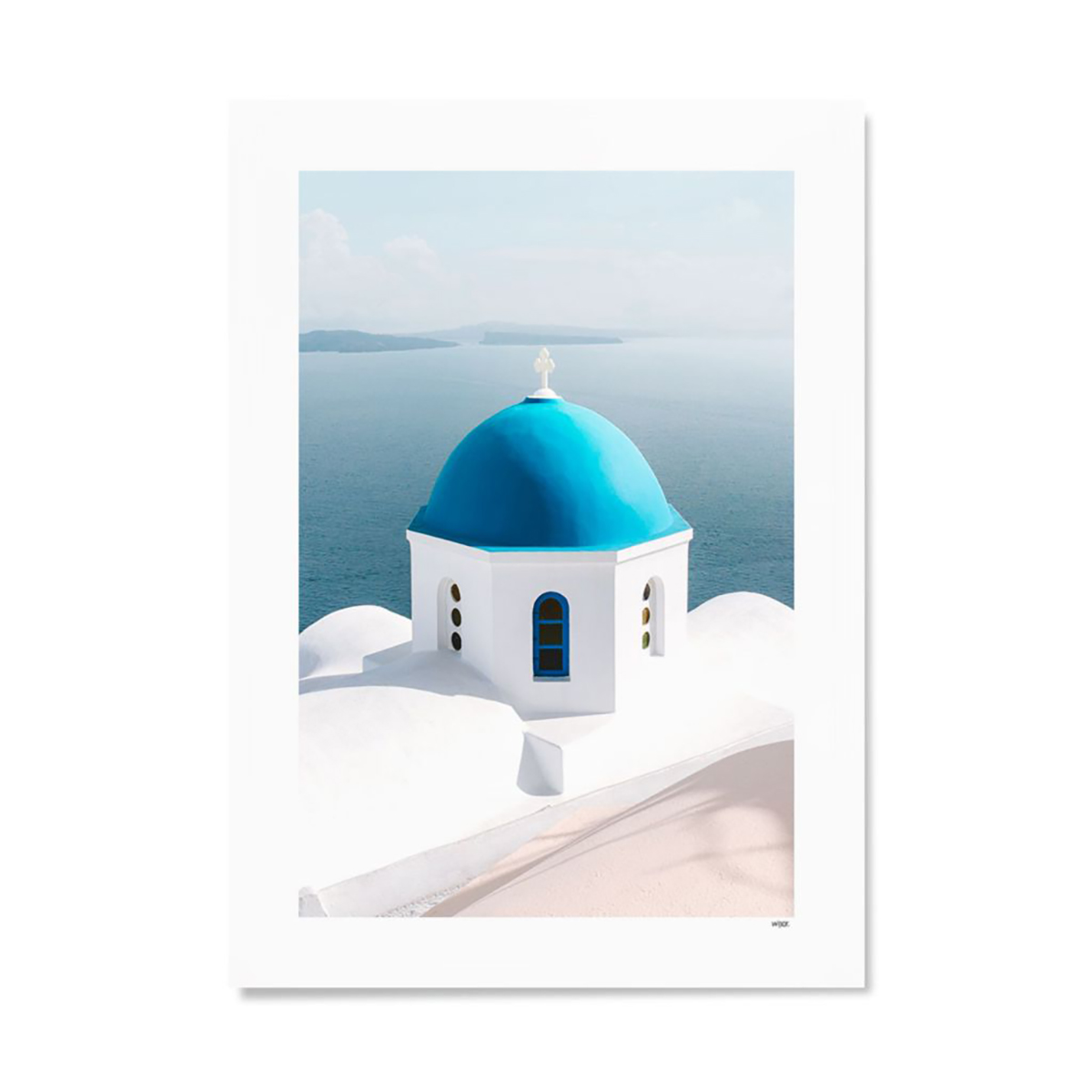 Αφίσα Σαντορίνη - Blue Chapel - A4 (21 x 30cm)