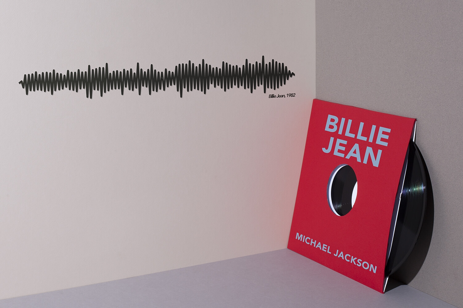 Μεταλλικό Διακοσμητικό Τοίχου The Line Billie Jean - Μαύρο