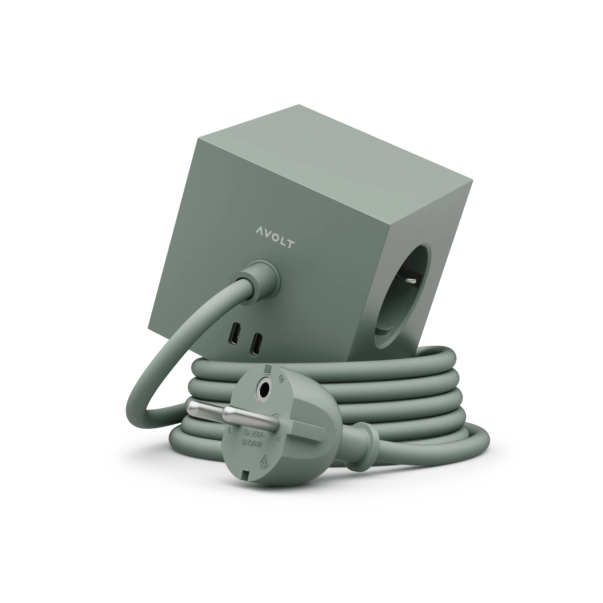 Square 1 Power Extender με Διπλή θύρα USB-C και Μαγνητική βάση - Πράσινο