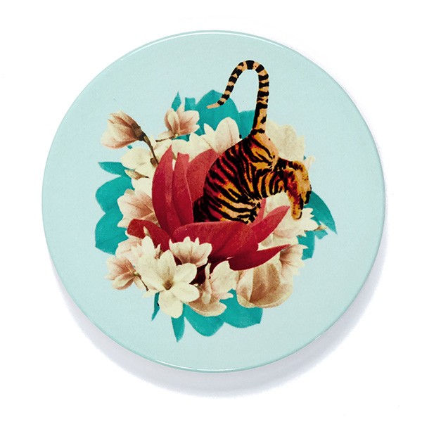 Κεραμικά Σουβέρ Σετ 4 Tiger Flower GANGZAI, 10 cm