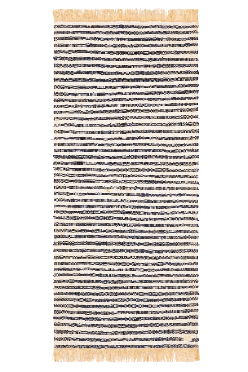 The Nice Fleet Ψάθα παραλίας Nosy white/navy - THE NICE FLEET