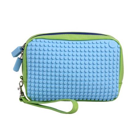 WY-B003-JN Pixel Handbag - green / baby blue