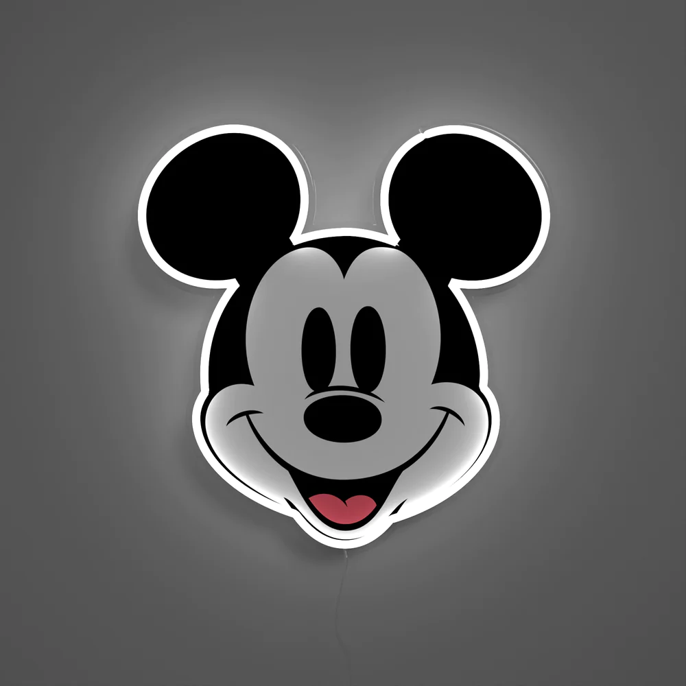 Επιτοίχιο Φωτιστικό Neon LED 25.5 x 26 cm - Disney Mickey Τυπωμένο Πρόσωπο