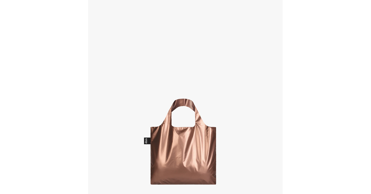 Borsa LOQI Metallica Rose Gold - Tote Riutilizzabile, 50x42 Cm, Impermeabile - Foto 8