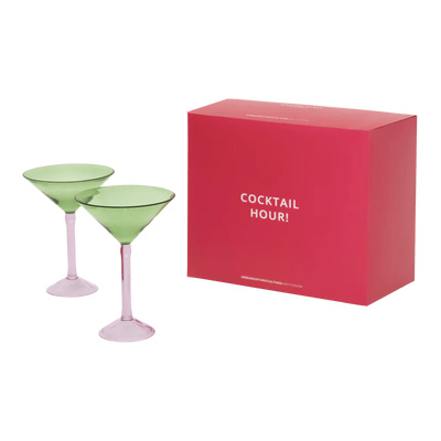Martini Cocktail Glass, Set Of 2, In Gift Pack-2 Martini Cocktail Glass, Set Of 2, In Gift Pack-2