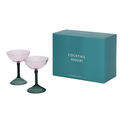 Coupe Cocktail Glass, Set Of 2, In Gift Pack-2 Coupe Cocktail Glass, Set Of 2, In Gift Pack-2