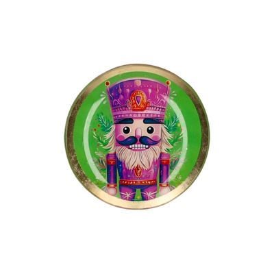 Love Plates Γυάλινο Πιάτο L, Σχέδιο Σκύλος Advent - Πράσινο/Μωβ-1 Love Plates Γυάλινο Πιάτο L, Σχέδιο Σκύλος Advent - Πράσινο/Μωβ-1