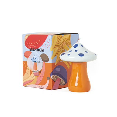 LARGE INDIGO BLUE MUSHROOM CANDLE HF-2 LARGE INDIGO BLUE MUSHROOM CANDLE HF-2