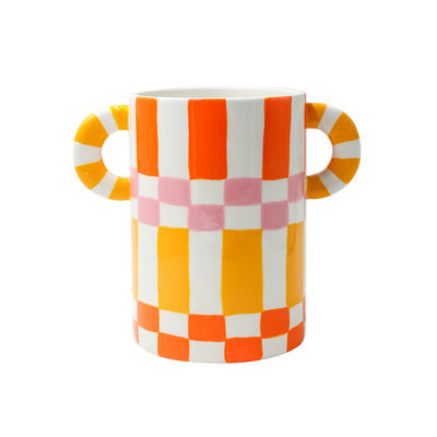 Vase Ricardo - Squares & Stripes-1 Vase Ricardo - Squares & Stripes-1