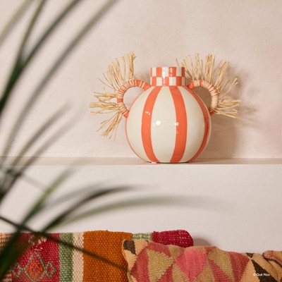 Vase Fernanda - Squares & Stripes-2 Vase Fernanda - Squares & Stripes-2