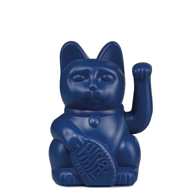 Lucky Cat - Dark Blue 8,5 x 10,5 x 15 cm-1 Lucky Cat - Dark Blue 8,5 x 10,5 x 15 cm-1