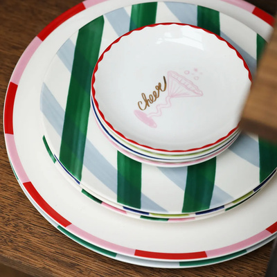 Set of 2 Bliss Plates Large - Pink-2 Set of 2 Bliss Plates Large - Pink-2