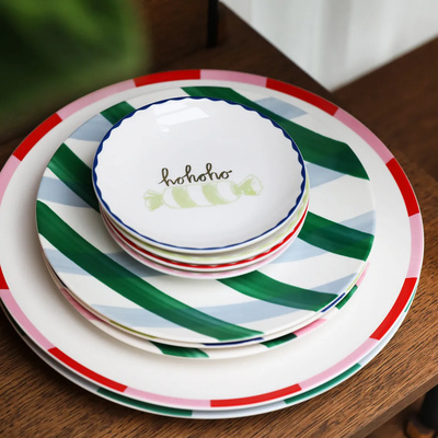 Set of 4 Bliss Plates Medium - Multi-2 Set of 4 Bliss Plates Medium - Multi-2