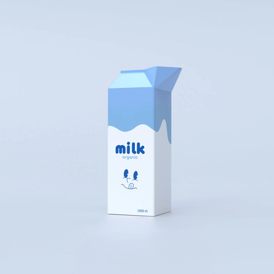 Vase Milk - White/Blue-1 Vase Milk - White/Blue-1