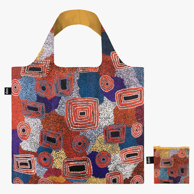 LOQI Bag Recycled | Ada Nangala Dixon - Water Dreaming Red-2 LOQI Bag Recycled | Ada Nangala Dixon - Water Dreaming Red-2