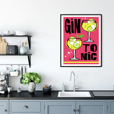 Print COCKTAILS - Gin Tonic - 30 x 40 cm-2 Print COCKTAILS - Gin Tonic - 30 x 40 cm-2