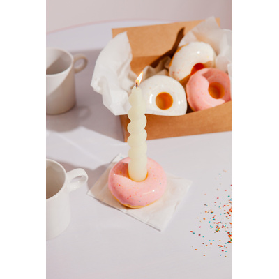 Fast Food Collection | Candle Holder Donut - Pink-2 Fast Food Collection | Candle Holder Donut - Pink-2