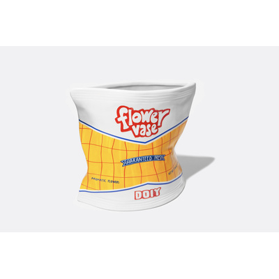 Corner Shop Collection Vase - Yellow, White-1 Corner Shop Collection Vase - Yellow, White-1