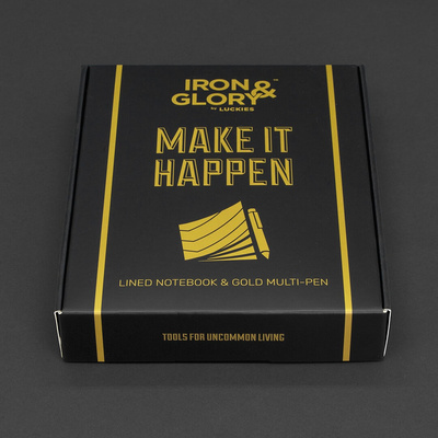 Iron & Glory Σετ Σημειωματάριο και Στυλό Multi - Make It Happen-1 Iron & Glory Σετ Σημειωματάριο και Στυλό Multi - Make It Happen-1