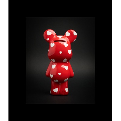 Resin Money Bank Teddy - Red 24 cm-2 Resin Money Bank Teddy - Red 24 cm-2